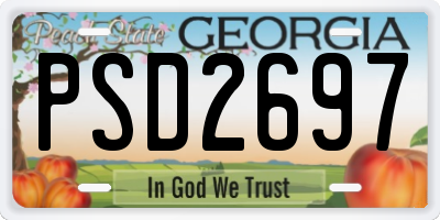 GA license plate PSD2697