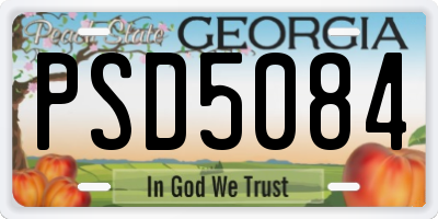 GA license plate PSD5084