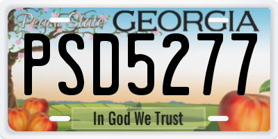 GA license plate PSD5277