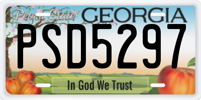 GA license plate PSD5297