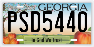 GA license plate PSD5440
