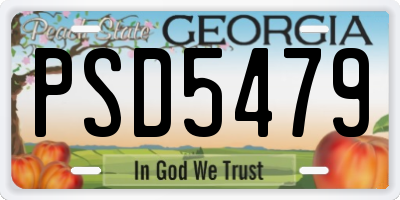 GA license plate PSD5479