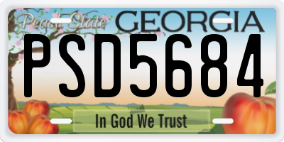 GA license plate PSD5684