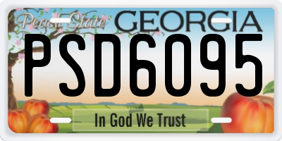 GA license plate PSD6095