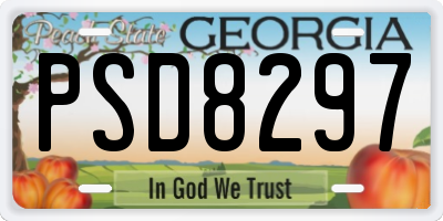 GA license plate PSD8297