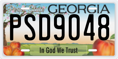 GA license plate PSD9048