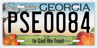 GA license plate PSE0084
