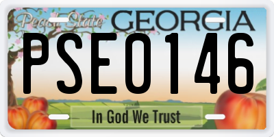 GA license plate PSE0146
