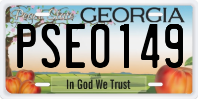 GA license plate PSE0149