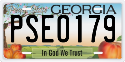 GA license plate PSE0179
