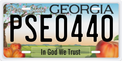 GA license plate PSE0440