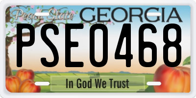 GA license plate PSE0468