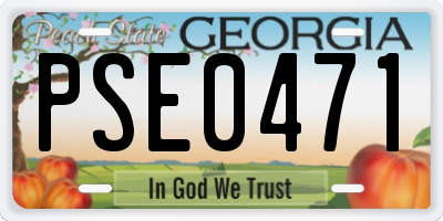 GA license plate PSE0471
