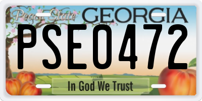 GA license plate PSE0472