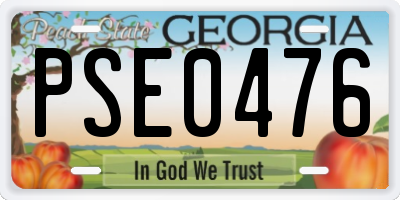 GA license plate PSE0476