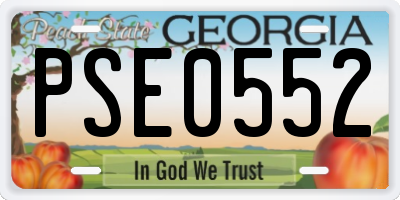 GA license plate PSE0552