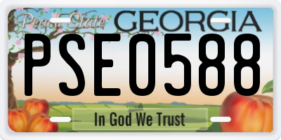 GA license plate PSE0588