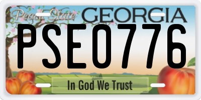 GA license plate PSE0776