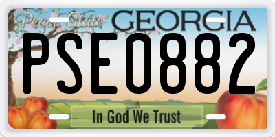 GA license plate PSE0882