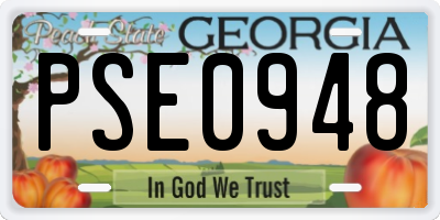 GA license plate PSE0948