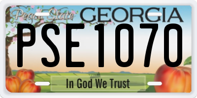 GA license plate PSE1070
