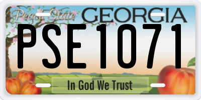 GA license plate PSE1071