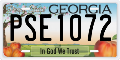 GA license plate PSE1072