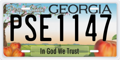 GA license plate PSE1147