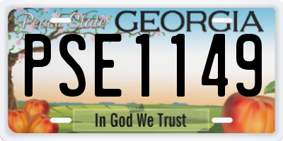 GA license plate PSE1149