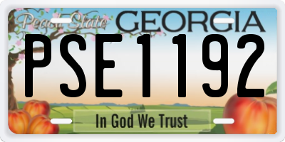 GA license plate PSE1192