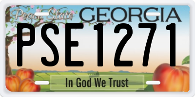 GA license plate PSE1271