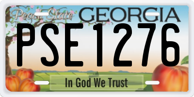 GA license plate PSE1276