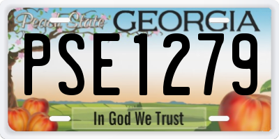 GA license plate PSE1279