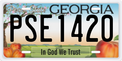 GA license plate PSE1420