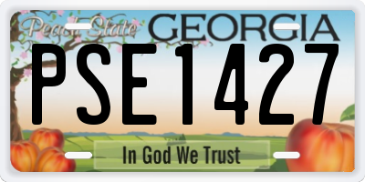 GA license plate PSE1427