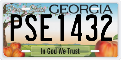 GA license plate PSE1432