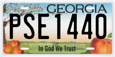 GA license plate PSE1440