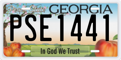 GA license plate PSE1441