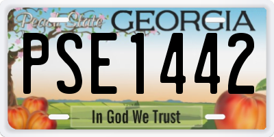 GA license plate PSE1442