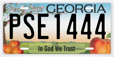 GA license plate PSE1444