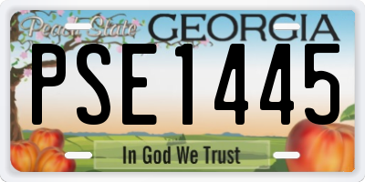 GA license plate PSE1445