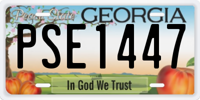 GA license plate PSE1447