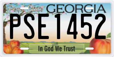 GA license plate PSE1452