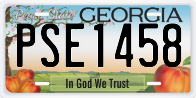 GA license plate PSE1458