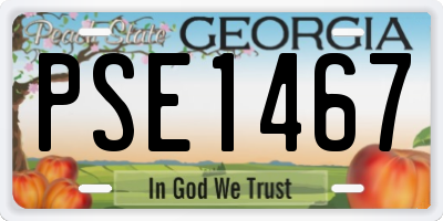 GA license plate PSE1467