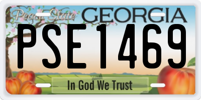 GA license plate PSE1469