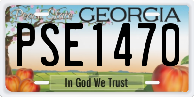 GA license plate PSE1470