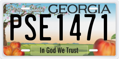 GA license plate PSE1471