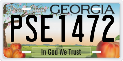 GA license plate PSE1472