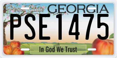 GA license plate PSE1475